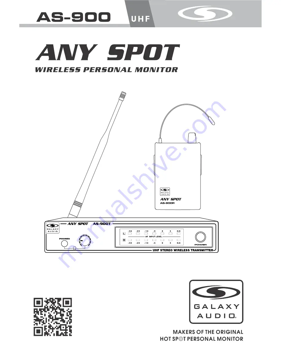 Galaxy Audio Any Spot AS-900 Скачать руководство пользователя страница 1