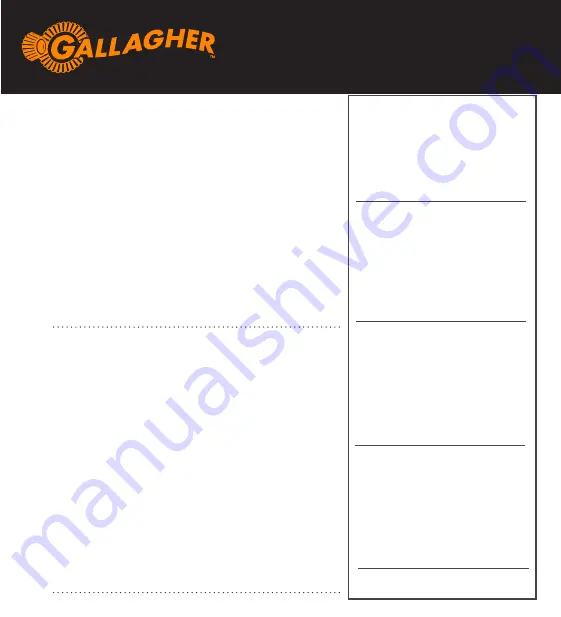 Gallagher S40 Instructions Manual Download Page 23