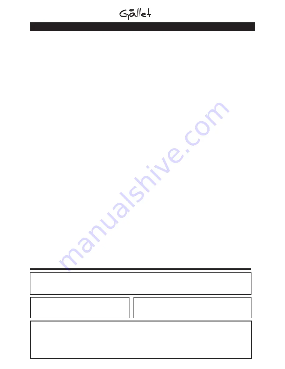 Gallet GRI 630 Instruction Manual Download Page 41