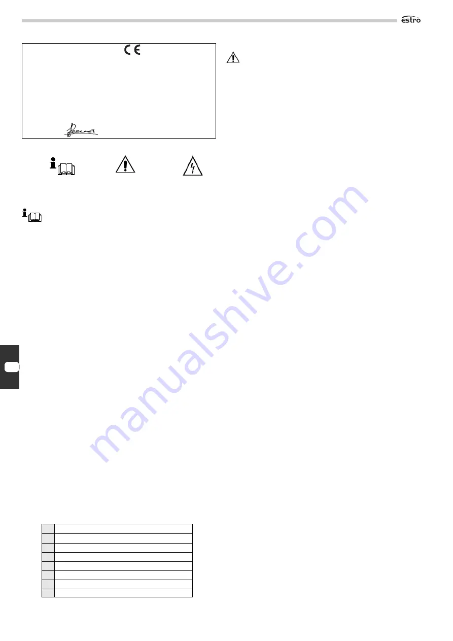 Galletti Estro FU Installation, Use And Maintenance Manual Download Page 16