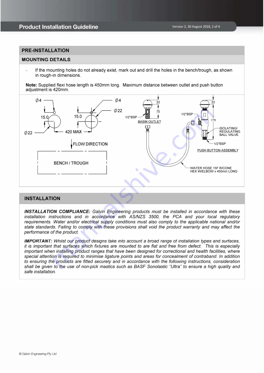 Galvin Engineering Safe-Cell 50150 Скачать руководство пользователя страница 2