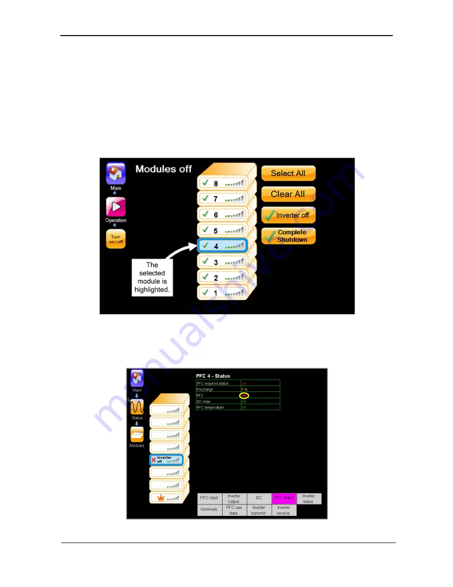 Gamatronic Centric 3x480 Vac Installation Manual Download Page 54