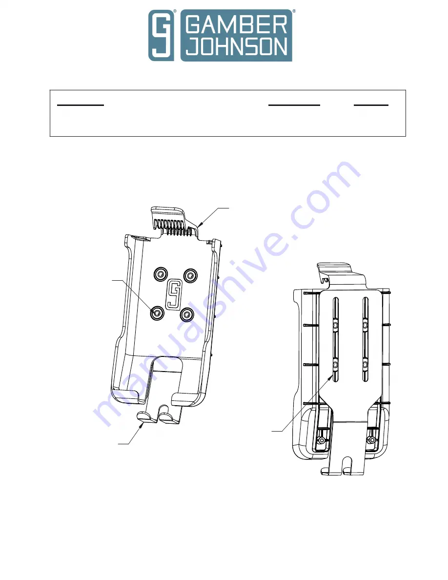 Gamber Johnson ZEBRA TC22 Скачать руководство пользователя страница 1