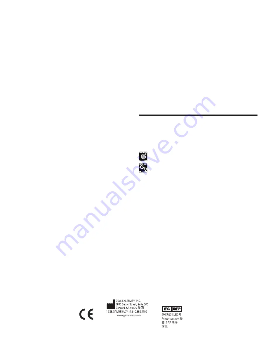 Game ready 590500-03 Use Manual Download Page 12