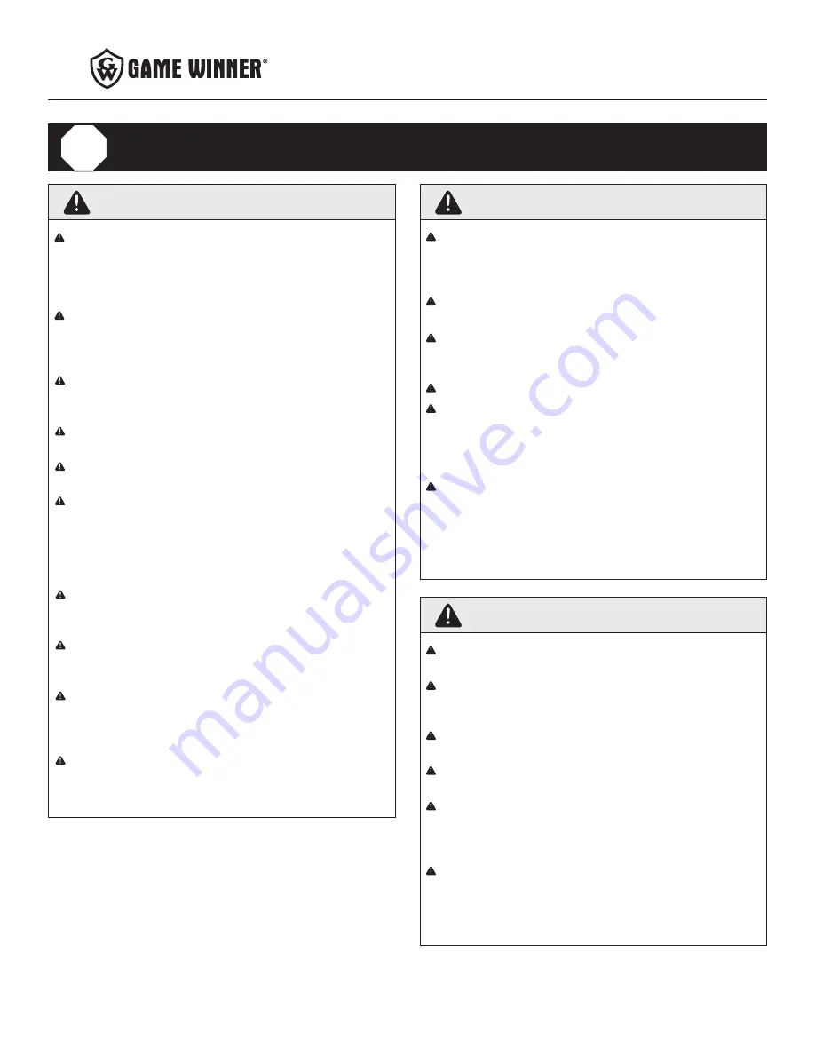 Game Winner PL402GW Instruction Manual Download Page 4