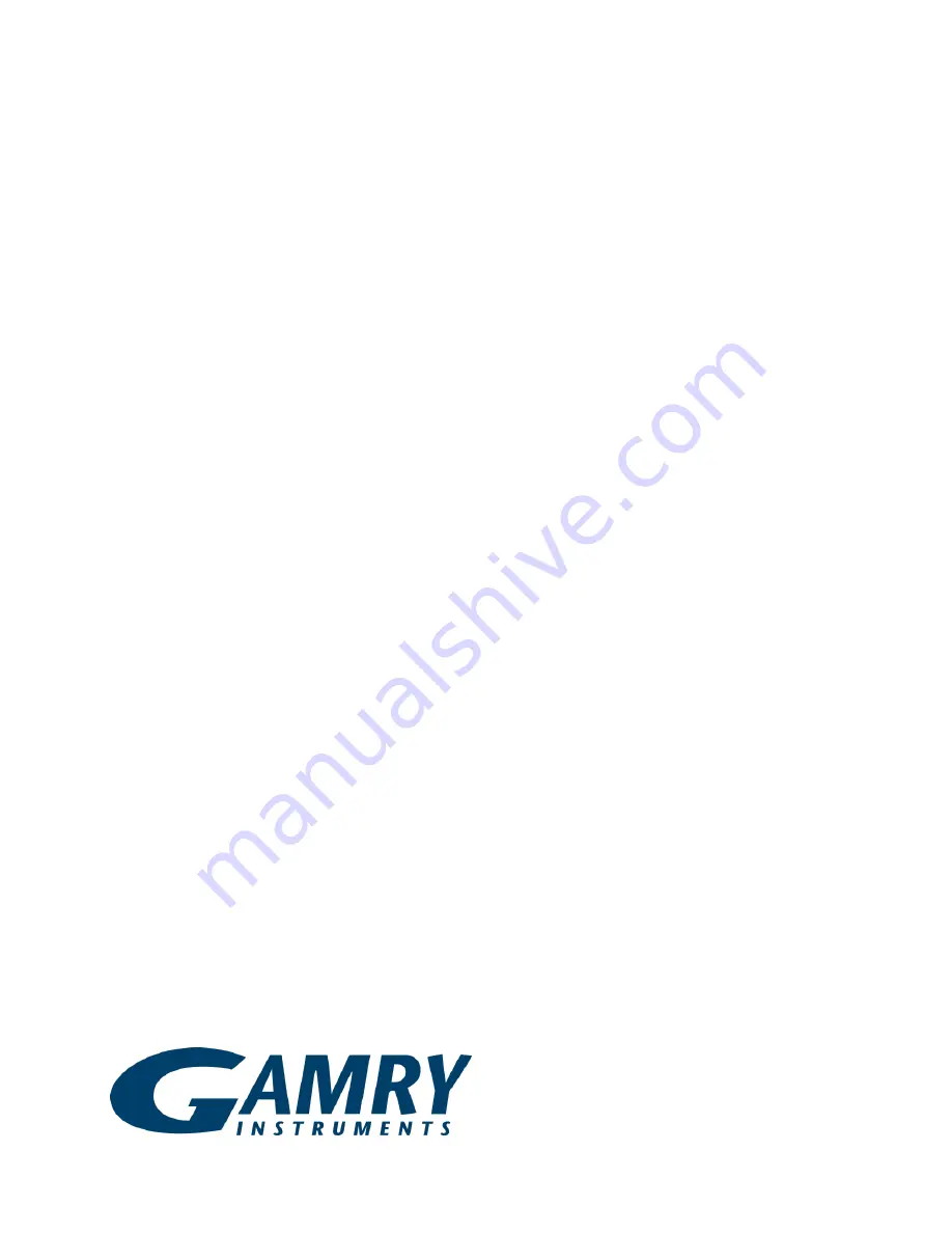 Gamry Instruments PTC1 Operator'S Manual Download Page 16