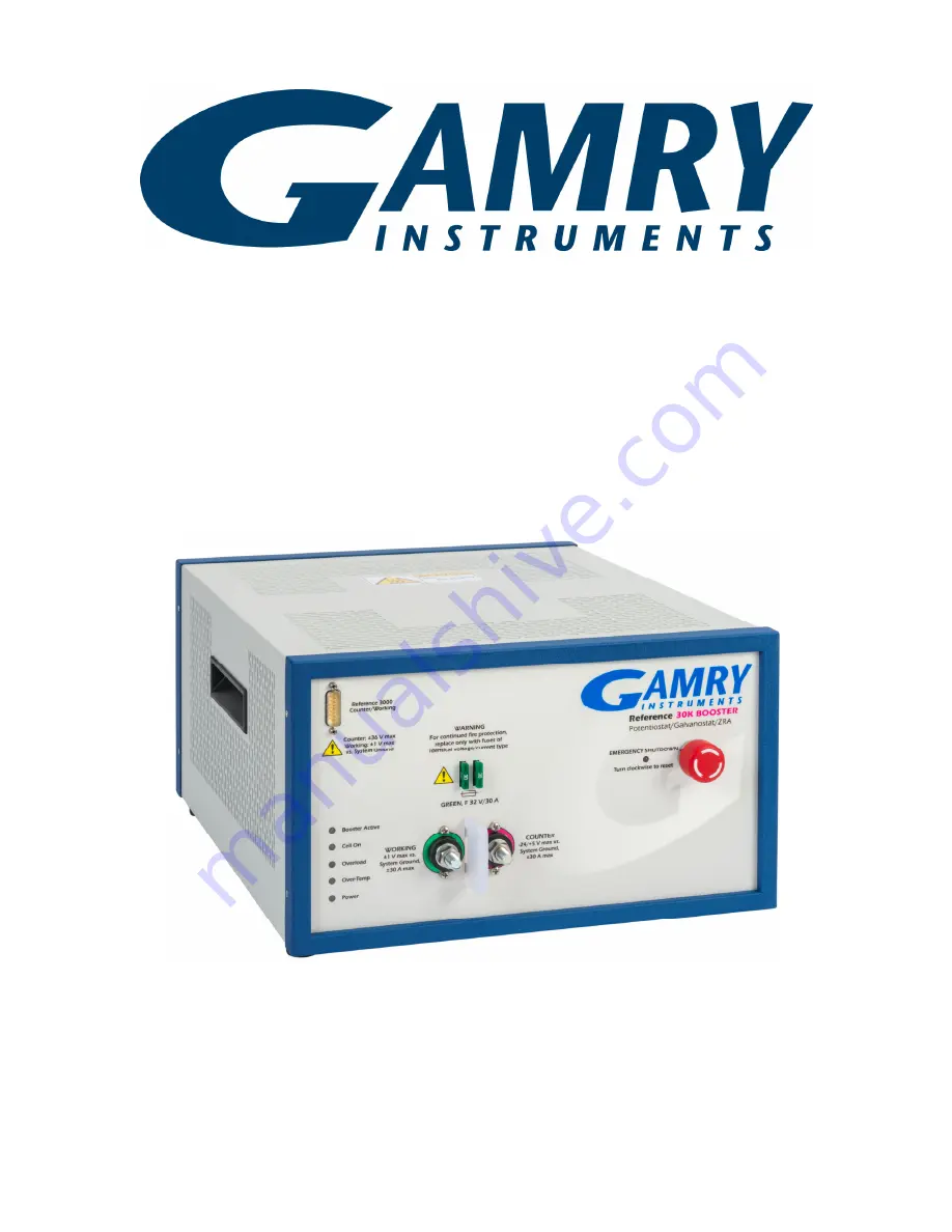 Gamry Instruments Reference 30k Booster Скачать руководство пользователя страница 1