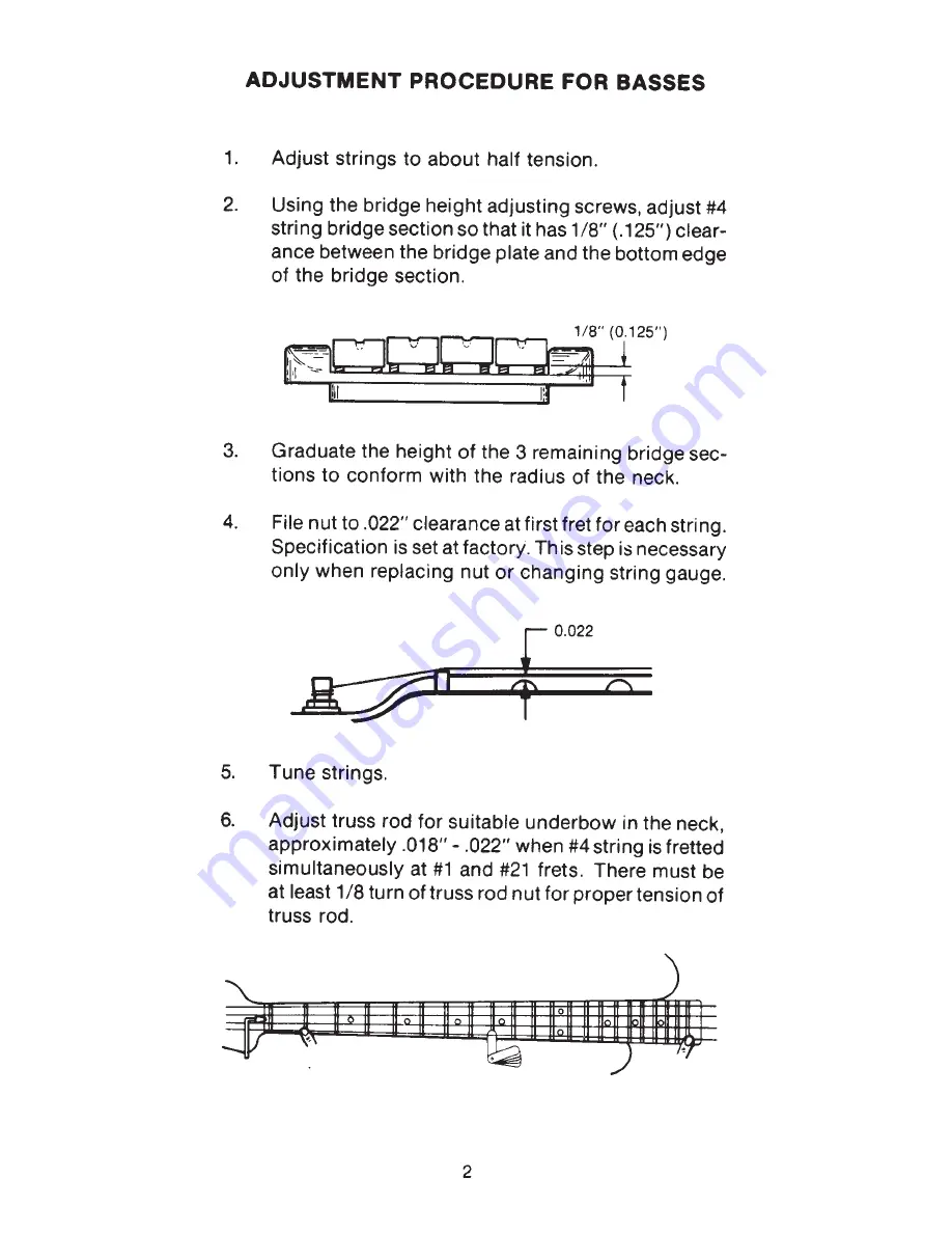 G&L Tribute ASAT Classic Owner'S Manual Download Page 4