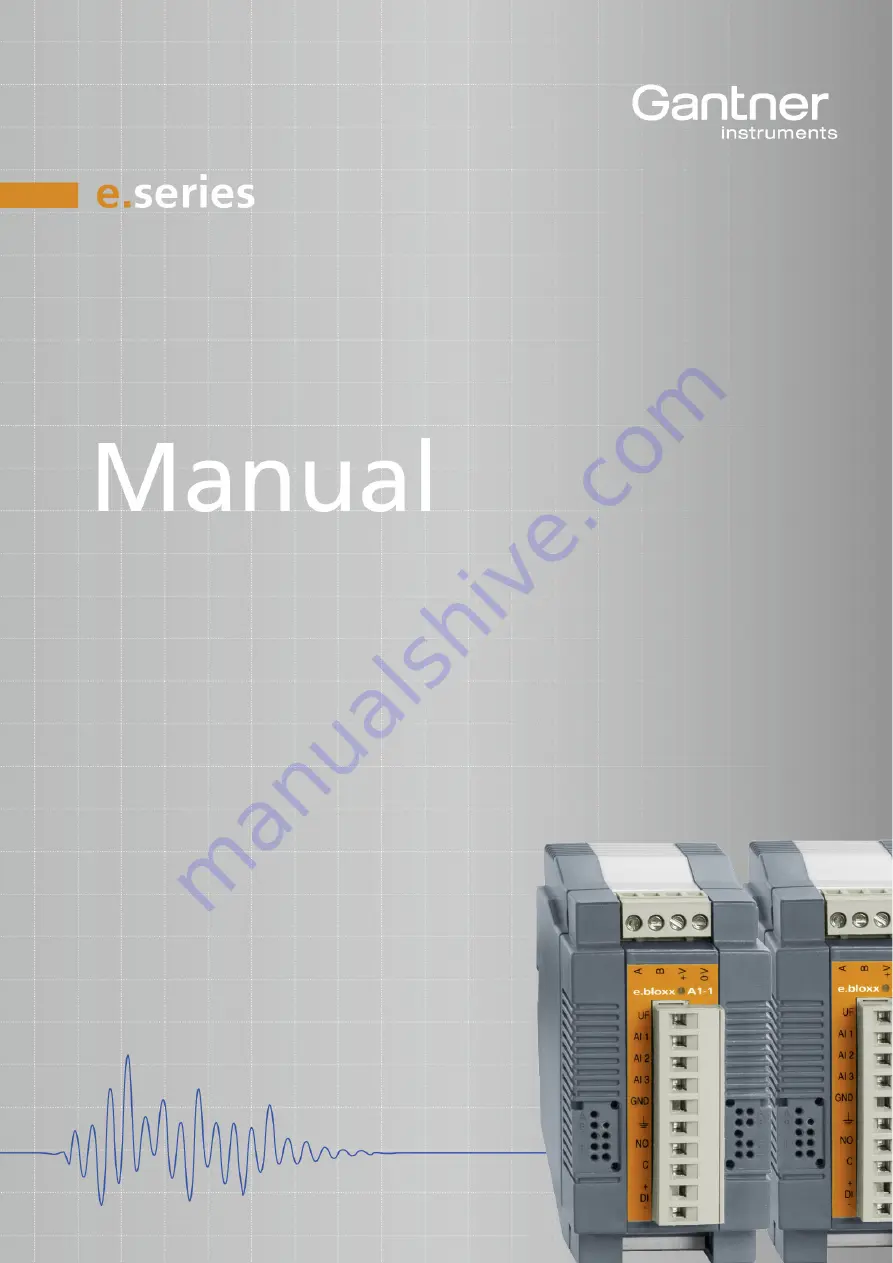 Gantner e. Series Manual Download Page 1