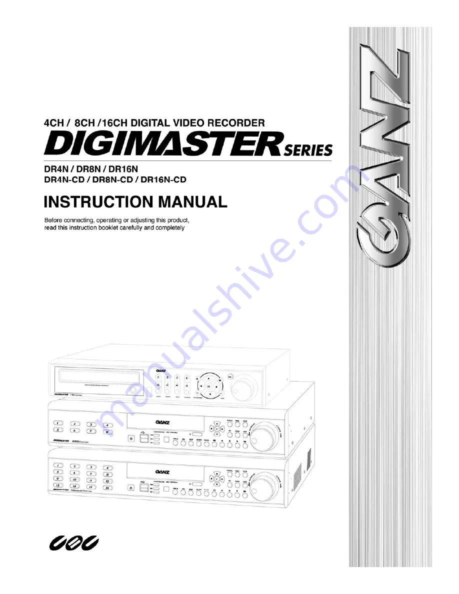 Ganz DIGIMASTER DR4N Instruction Manual Download Page 1