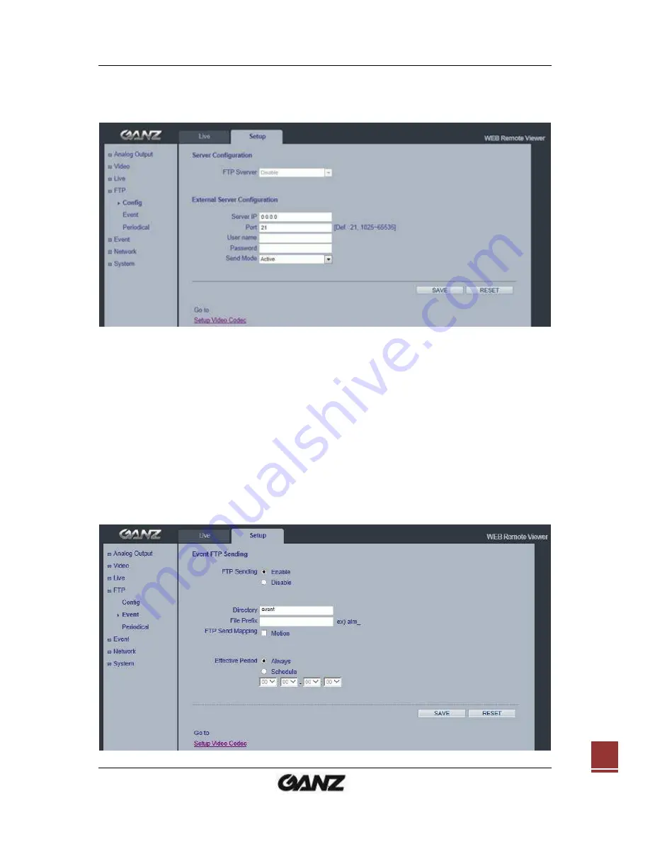 Ganz PixeIPro Series zn-md2xxm User Manual Download Page 20