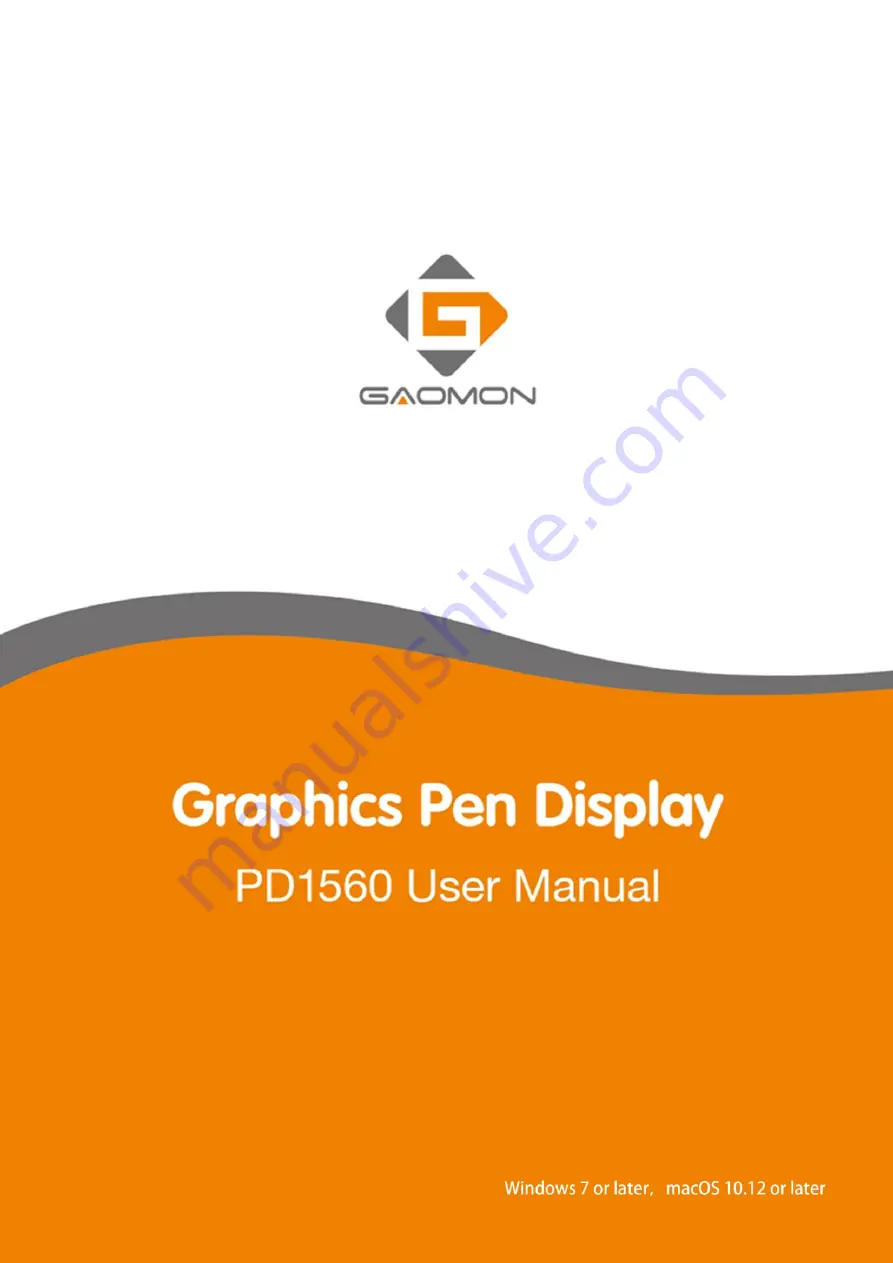 GAOMON PD1560 User Manual Download Page 1