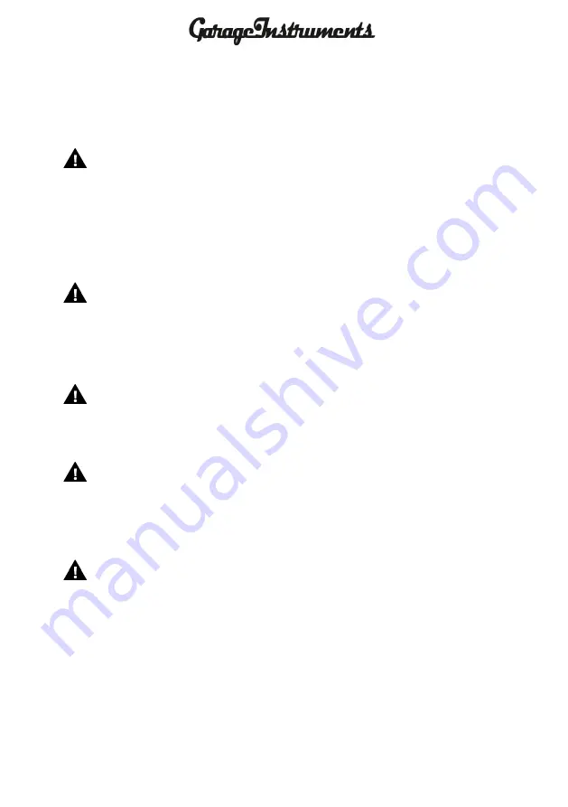 GarageInstruments FADED-50 User Manual Download Page 5