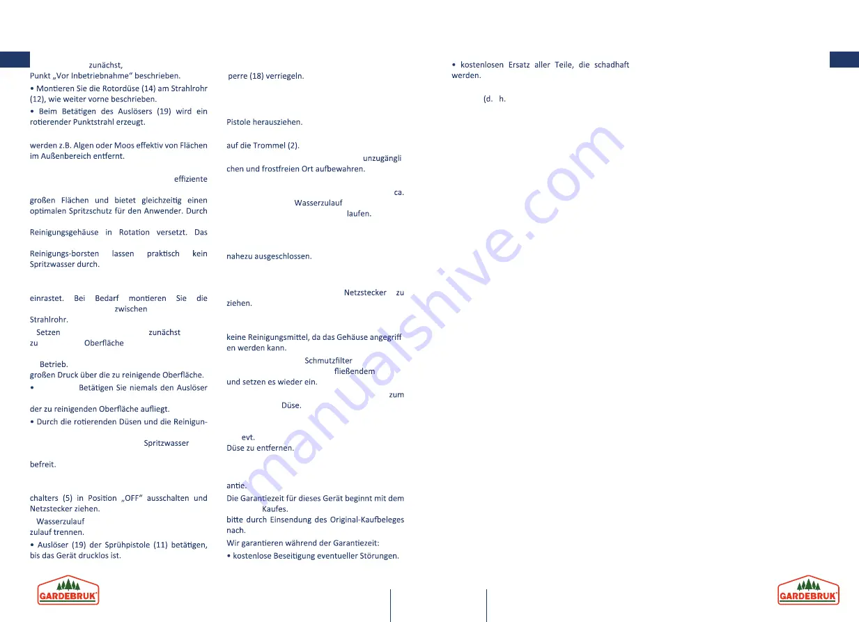 Gardebruk RX 135 Operating Instructions Manual Download Page 5