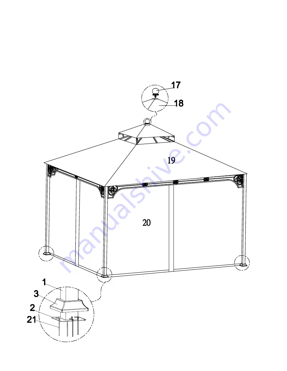 Garden Oasis HIGHLAND 10X12 GAZEBO Owner'S Manual Download Page 12