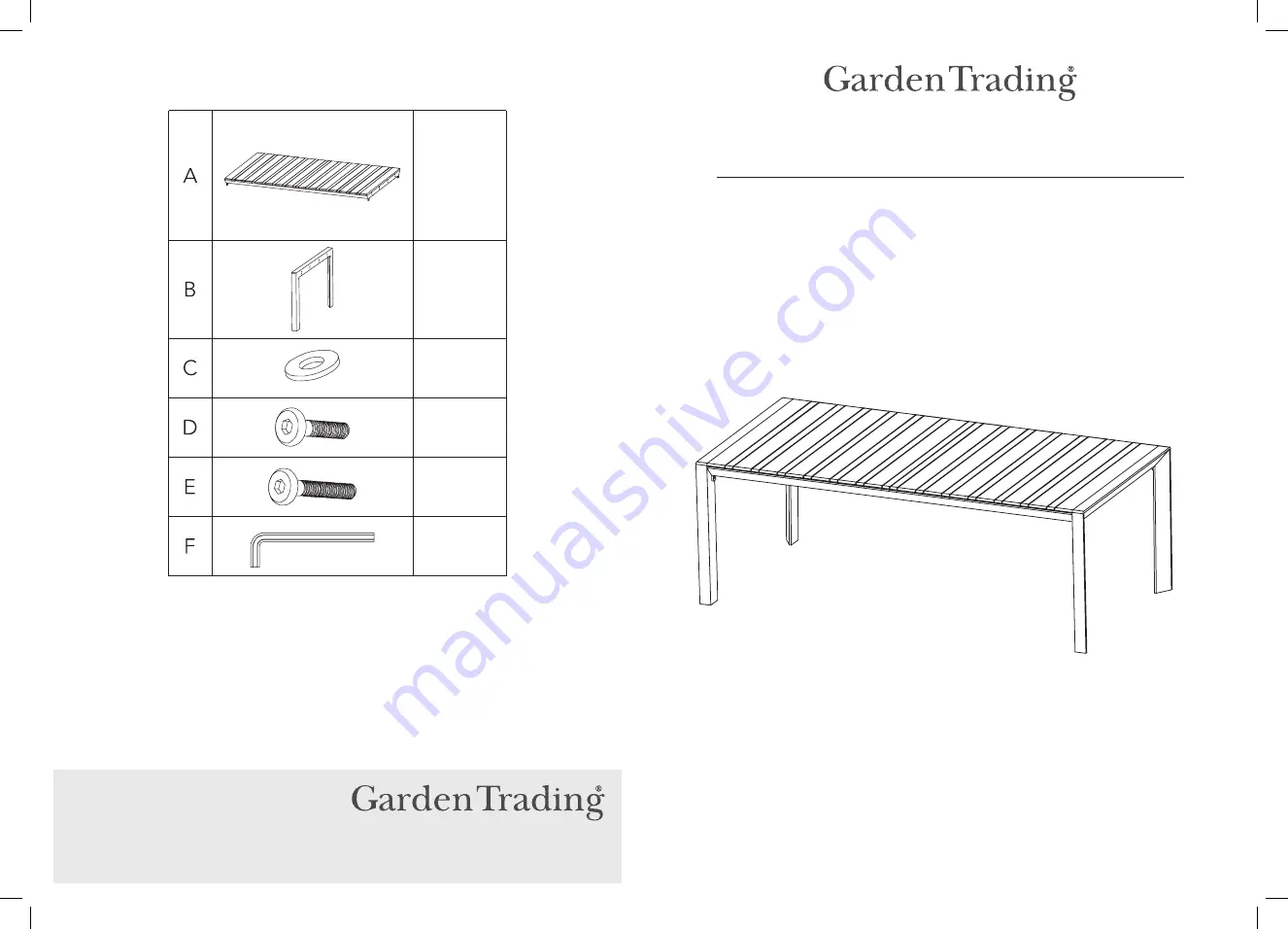 Garden Trading Ashby Скачать руководство пользователя страница 1