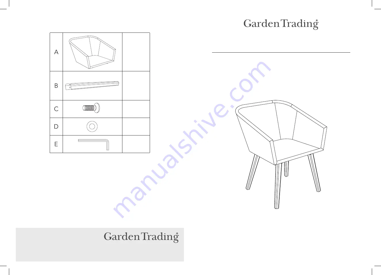 Garden Trading Colwell Dining Chair Скачать руководство пользователя страница 1