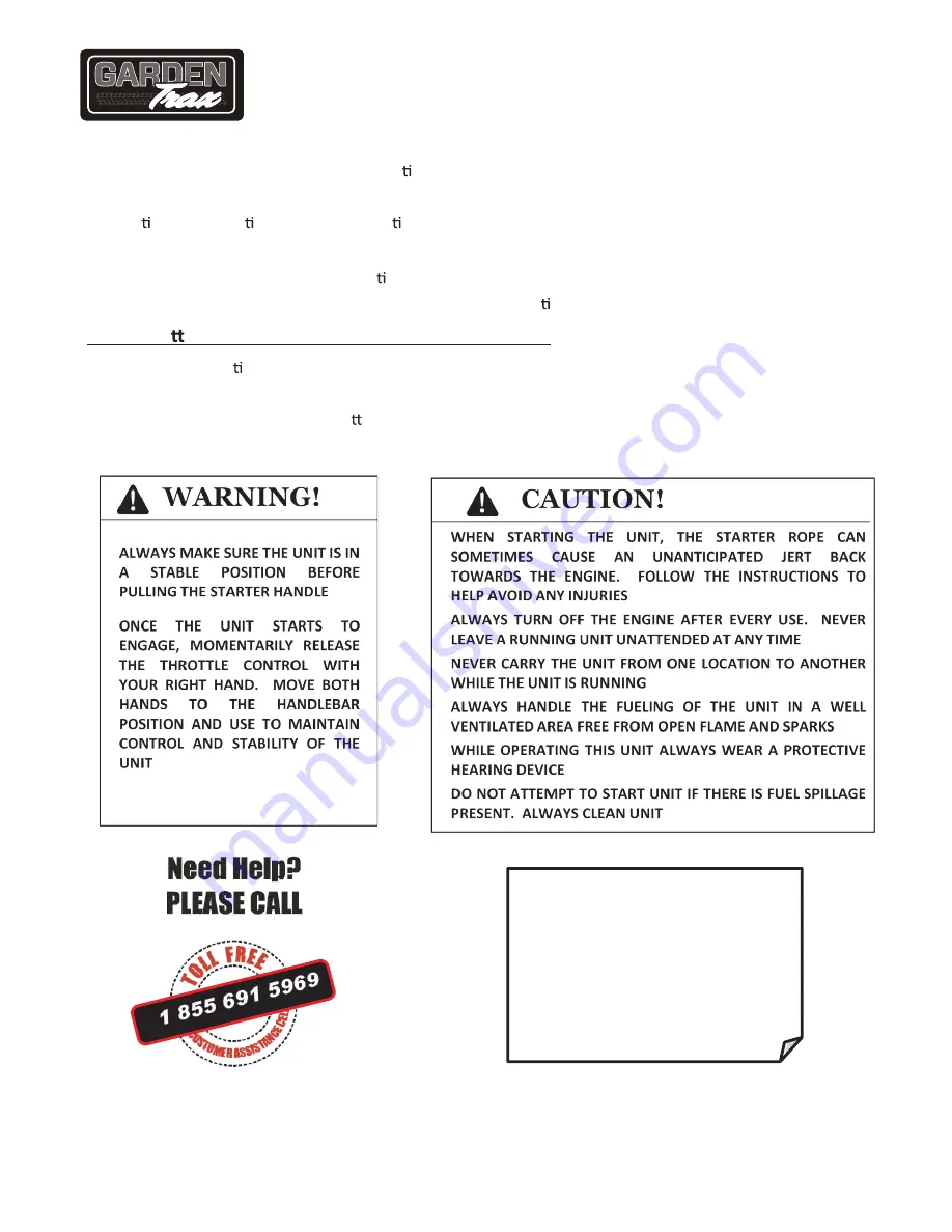 Garden Trax Y4007 Instructions Manual Download Page 12