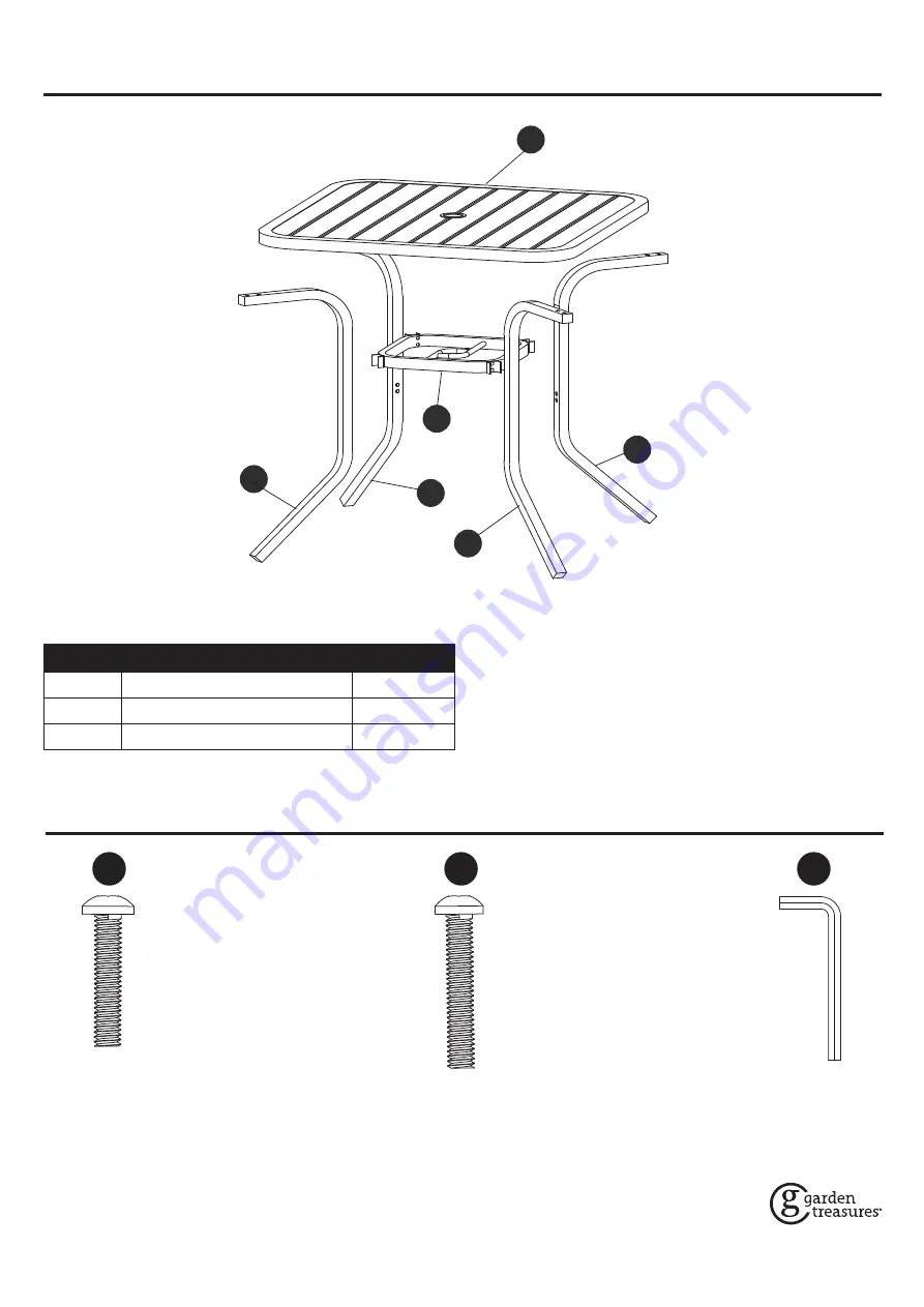 Garden Treasures 0609580 Assembly Instructions Manual Download Page 6