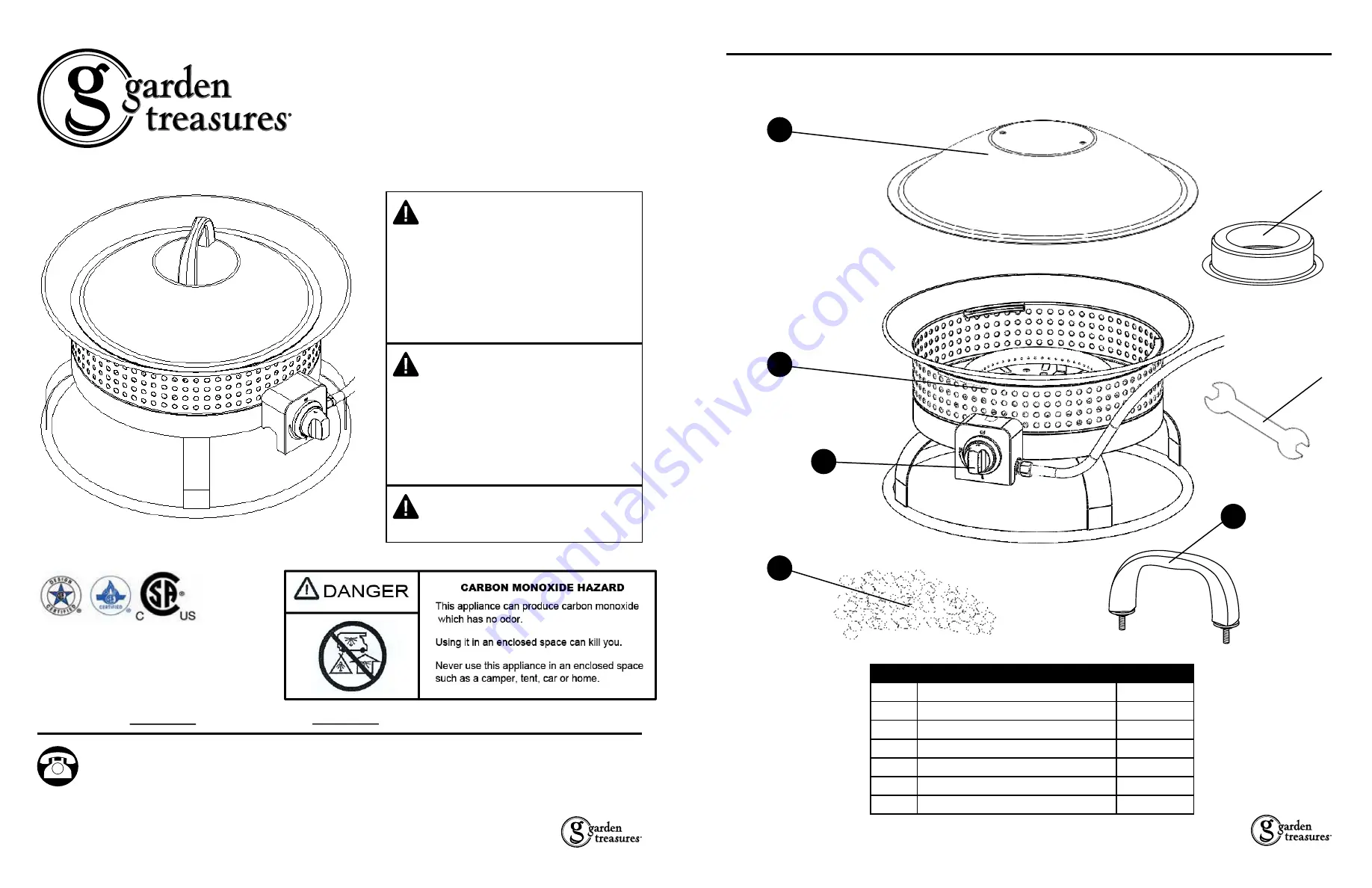 Garden Treasures 67380-D Quick Start Manual Download Page 1