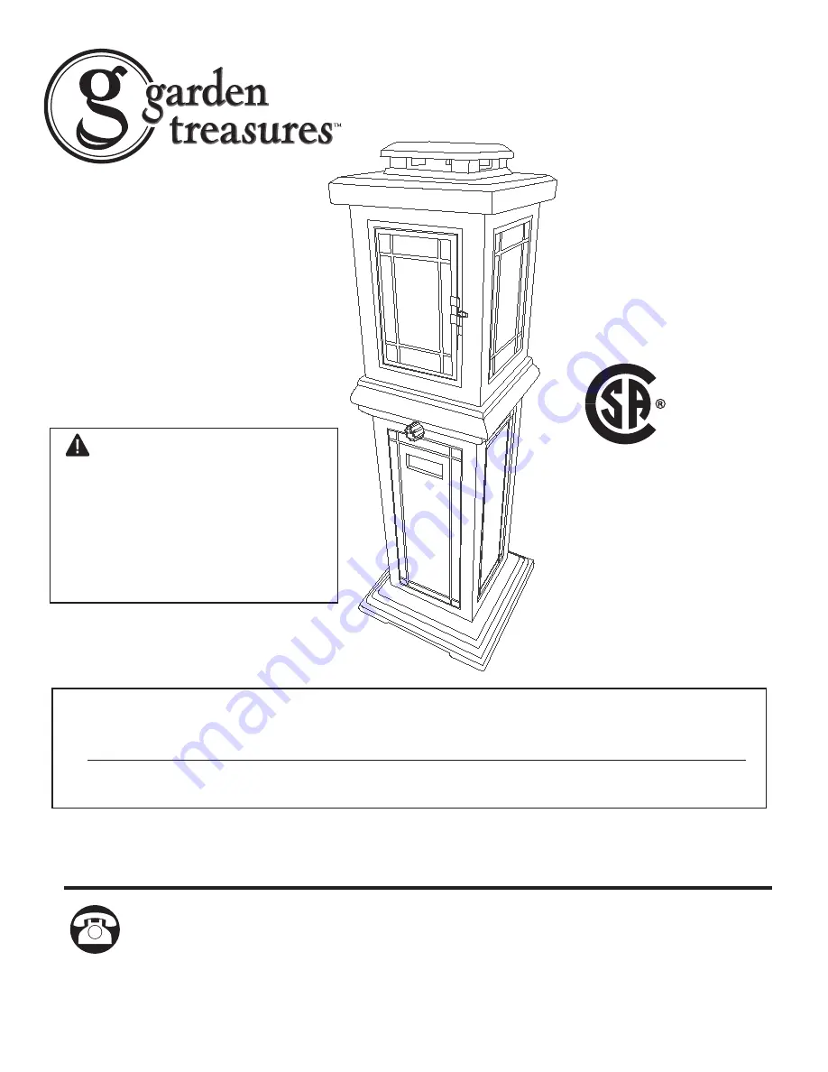 Garden Treasures OFG133T1 Manual Download Page 17