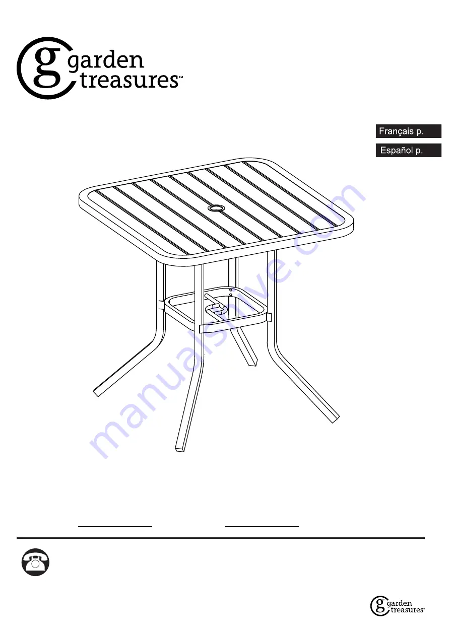 Garden Treasures TB-15S124X Скачать руководство пользователя страница 1