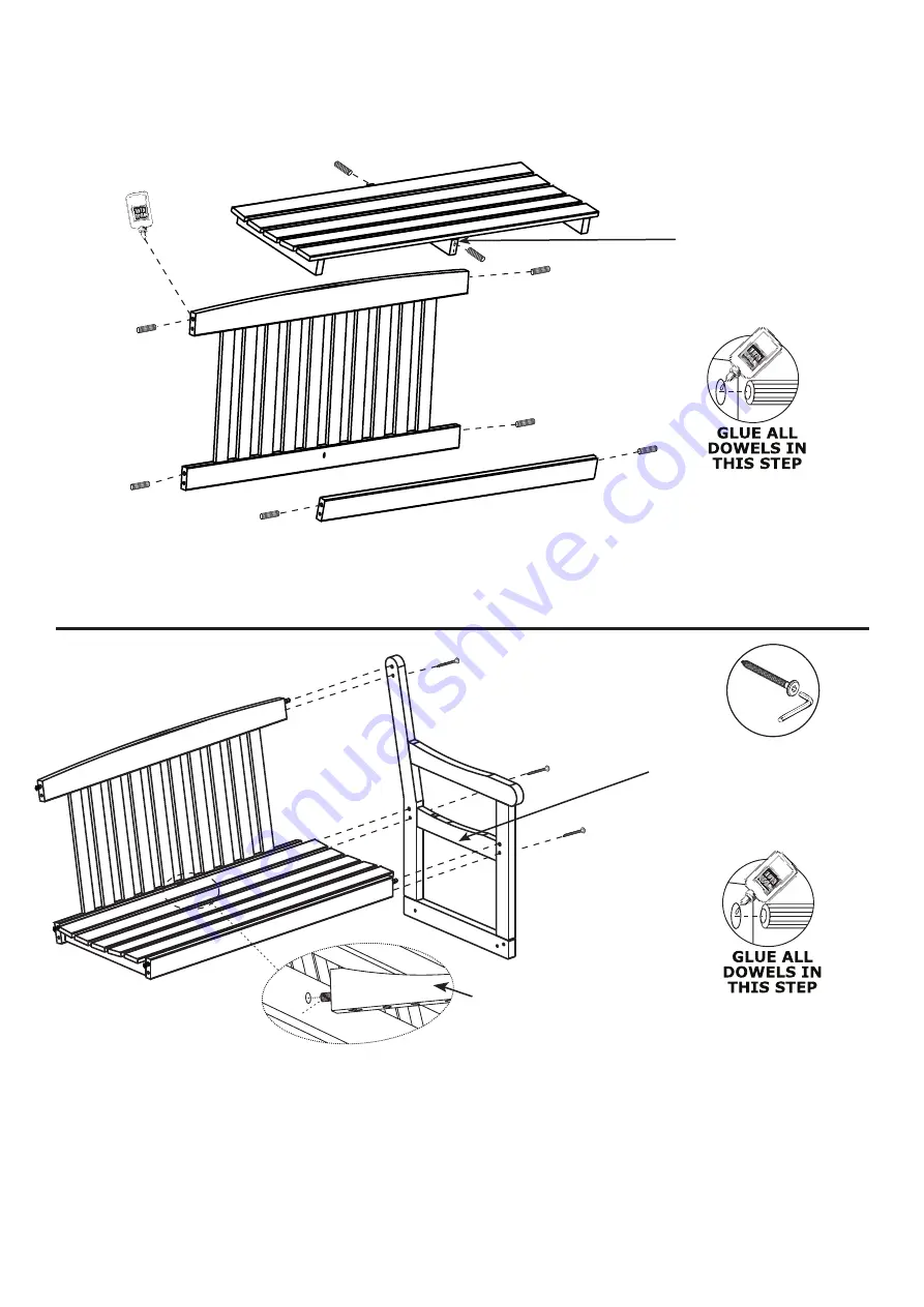 Garden Wood Furniture Somerset Glider 44 961KFSIc Скачать руководство пользователя страница 3