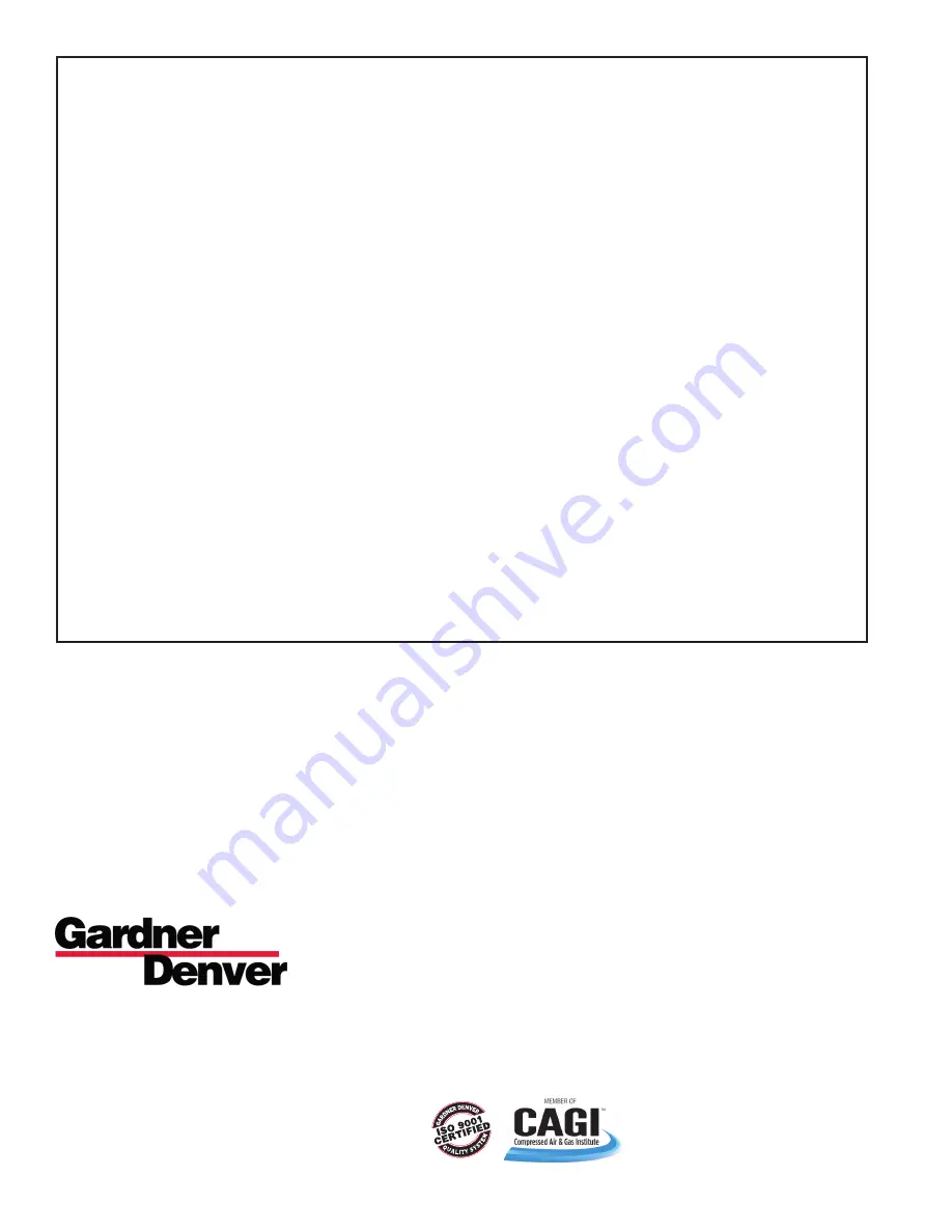 Gardner Denver RGD Series Instruction Manual Download Page 24