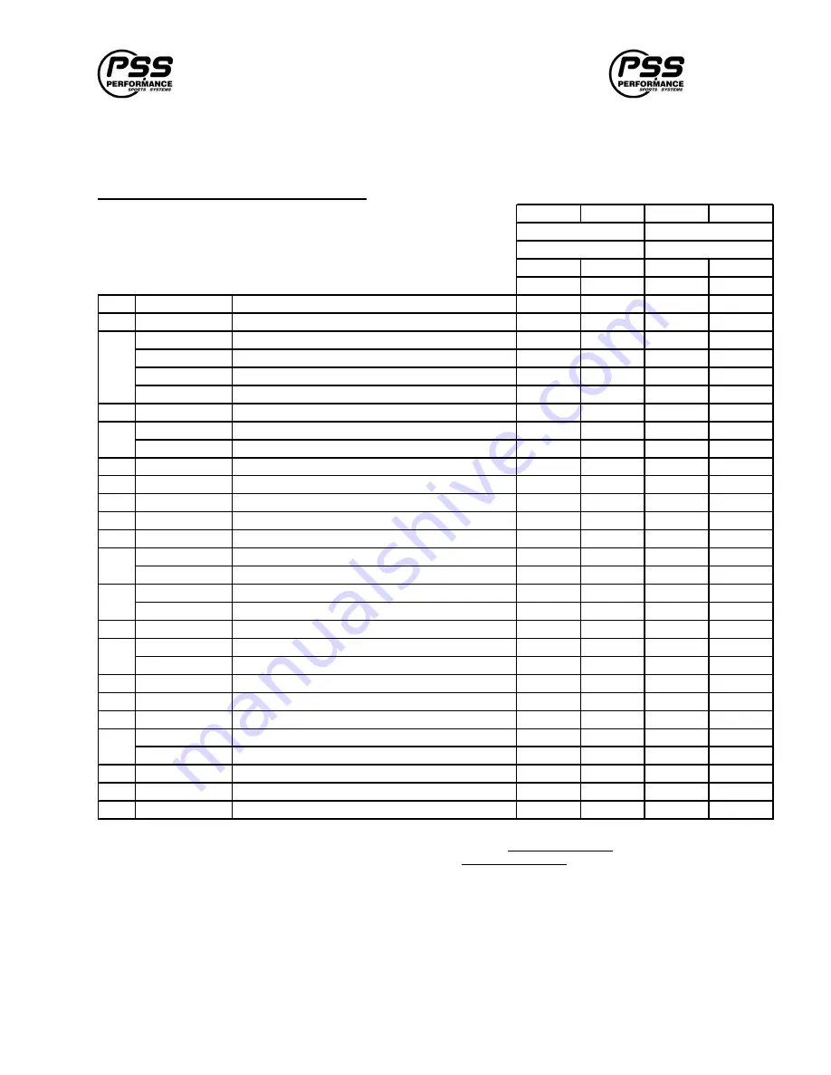 Gared Sports PSS FGP400 Series Installation And Maintenance Instructions Manual Download Page 4