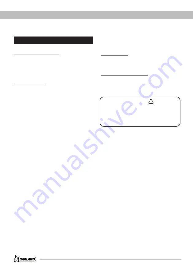 Garland ELITE 1021 G Instruction Manual Download Page 24