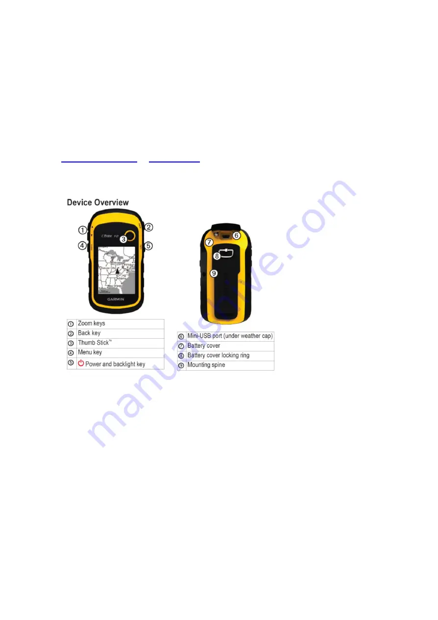 Garmin eTrex 10 Manual Download Page 1