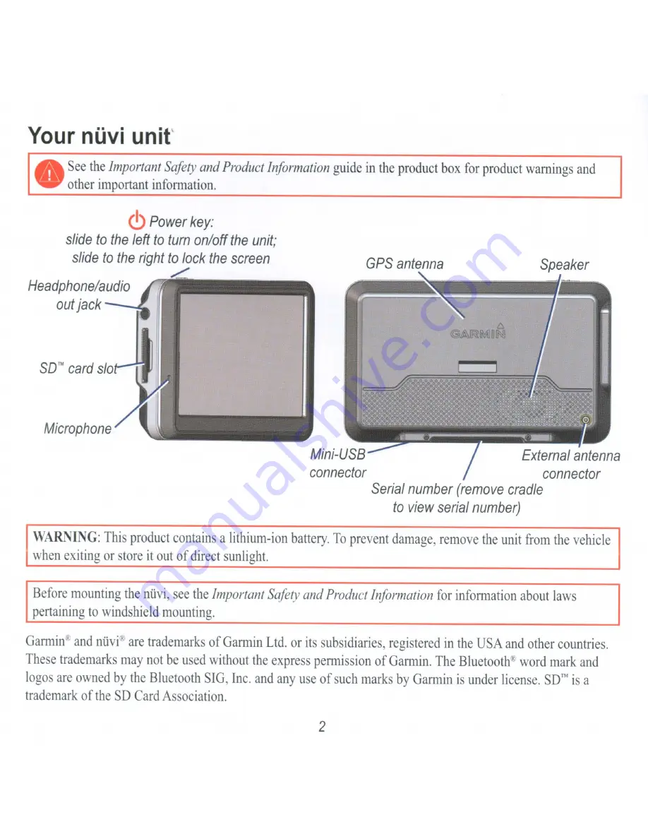 Garmin nuvi 705 series Quick Start Manual Download Page 2