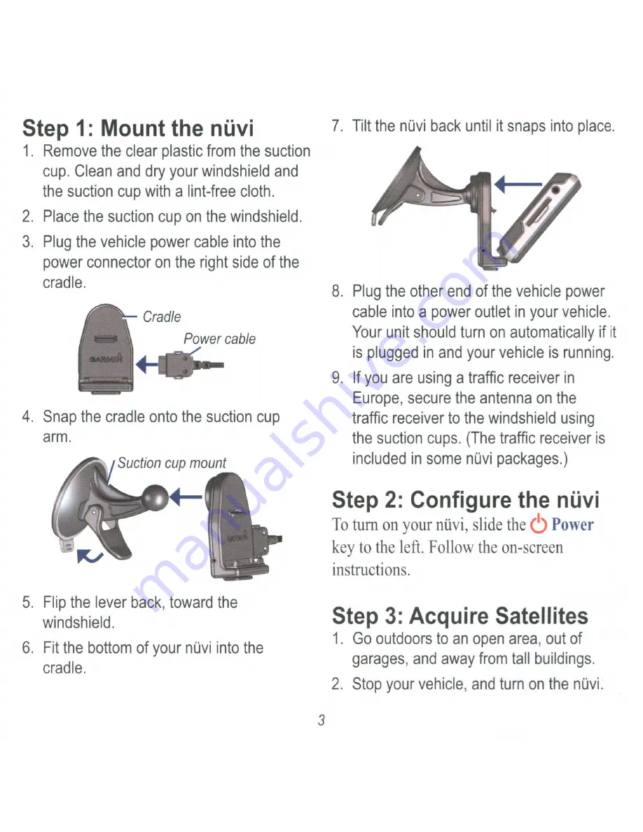 Garmin nuvi 705 series Quick Start Manual Download Page 3