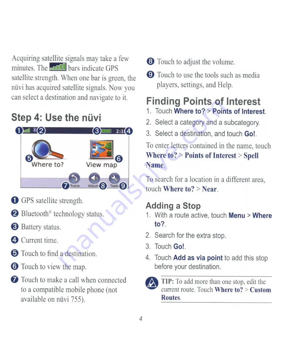 Garmin nuvi 705 series Quick Start Manual Download Page 4