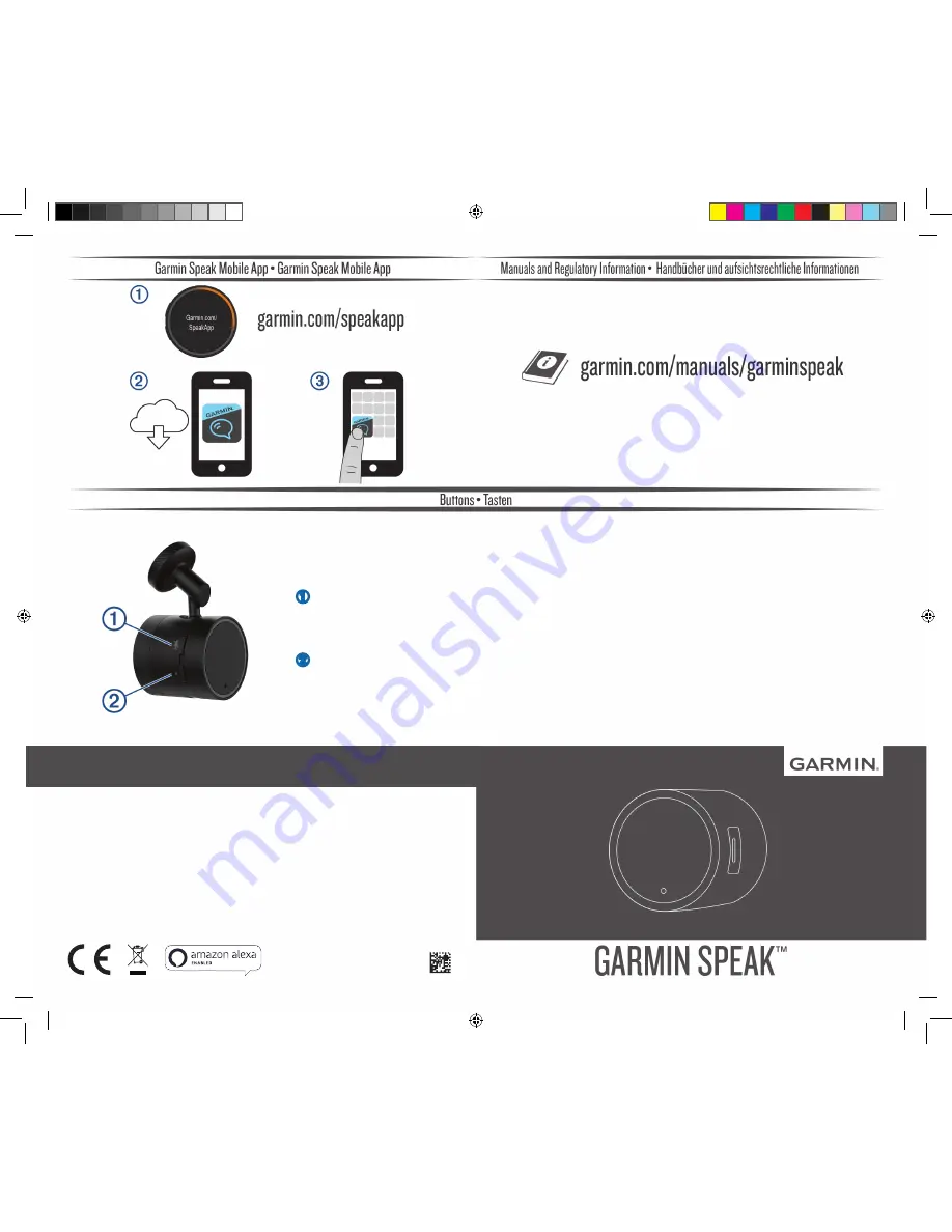 Garmin Speak User Manual Download Page 1