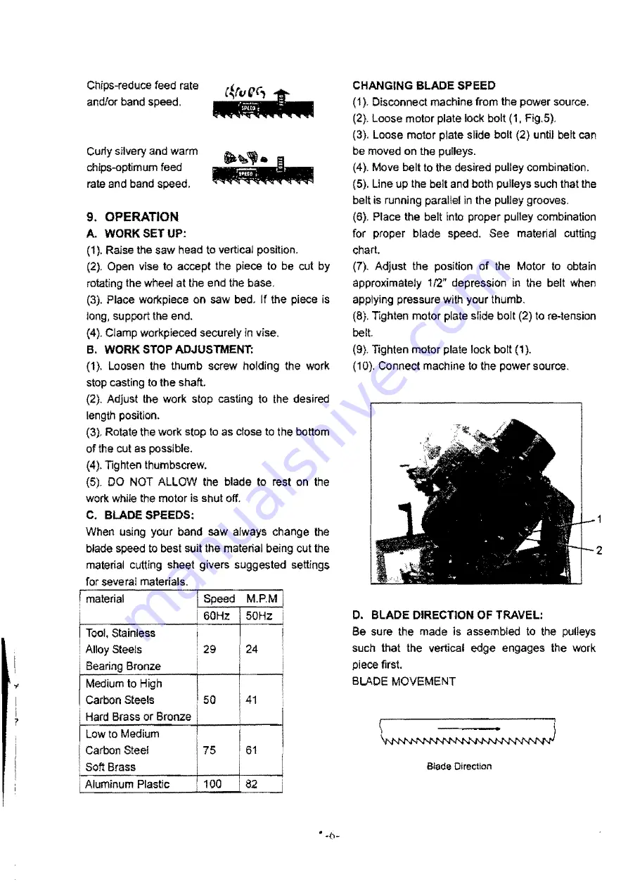 Garrick BS8SW Instruction Manual Download Page 7