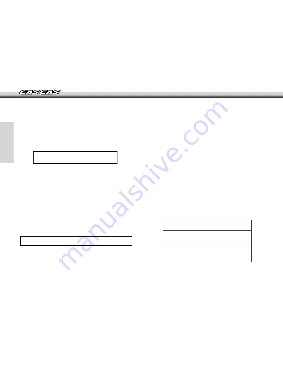 GAS GAS FSR 450 - 2007 User Manual Download Page 20