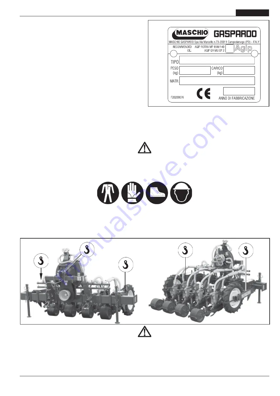 Gaspardo ORIETTA Series Use And Maintenance Download Page 159