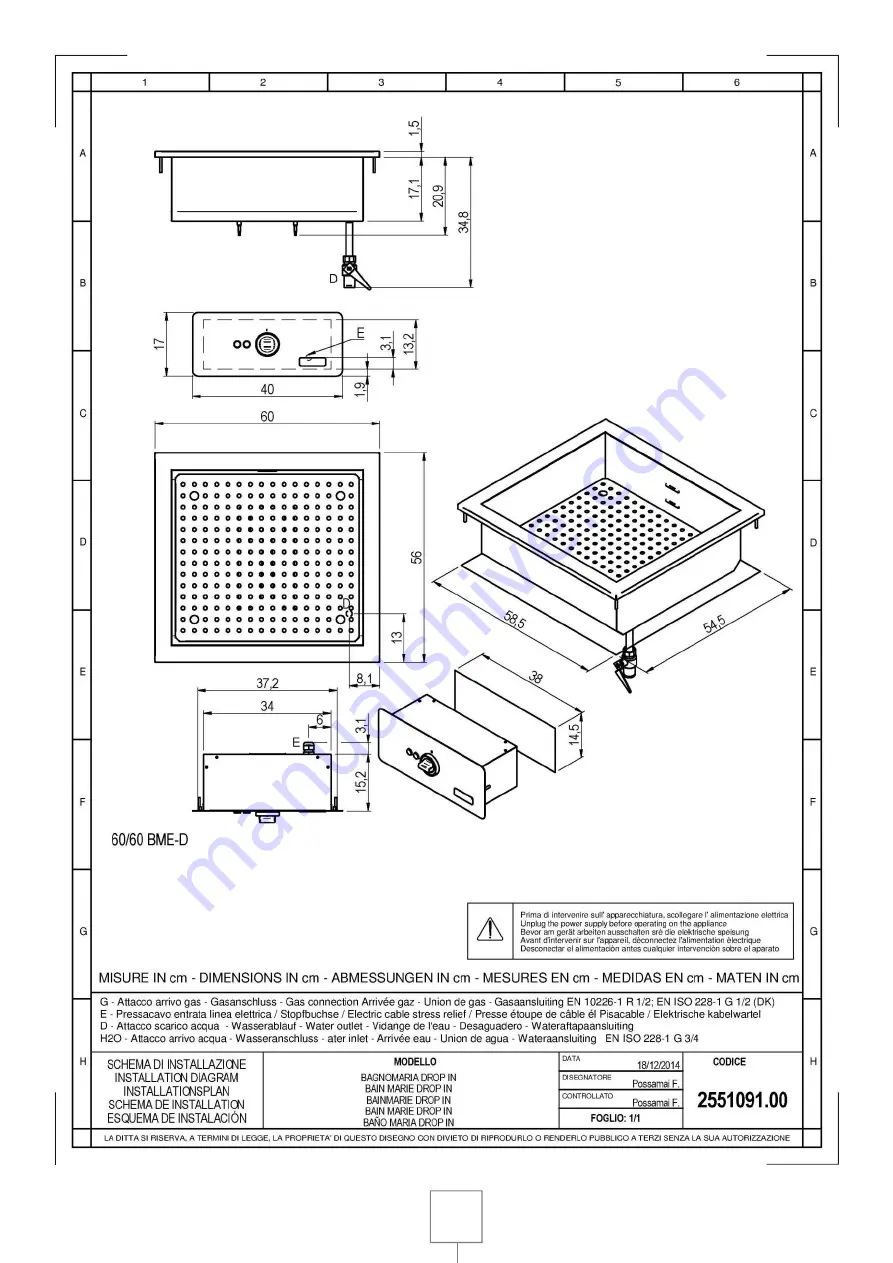 Gastro-M 60/30 BME Installation, Use And Maintenance Manual Download Page 116