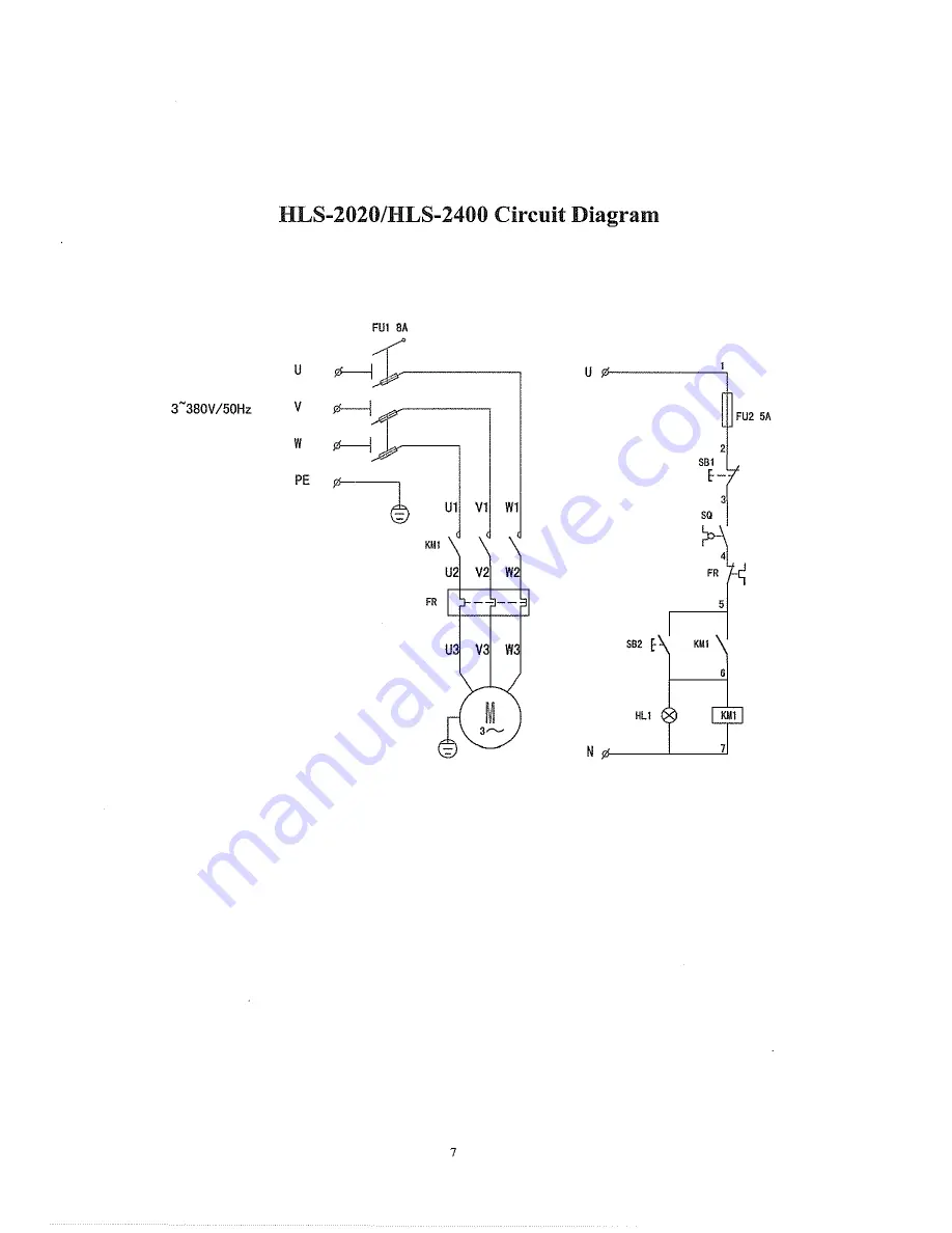 Gastrotop HLS-2020(2400) Operation And Maintenance Manual Download Page 7