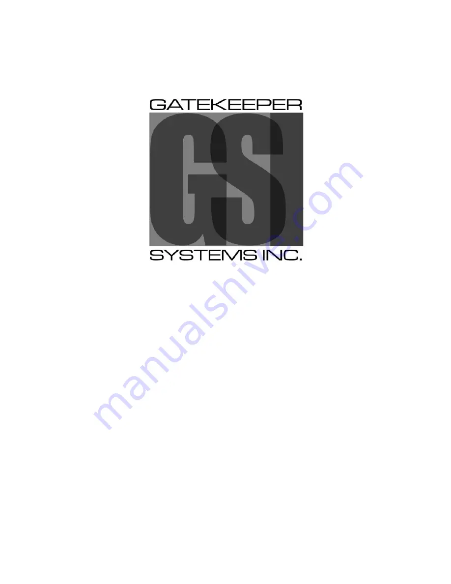 Gatekeeper Systems 504HD User Manual And Manual Download Page 1