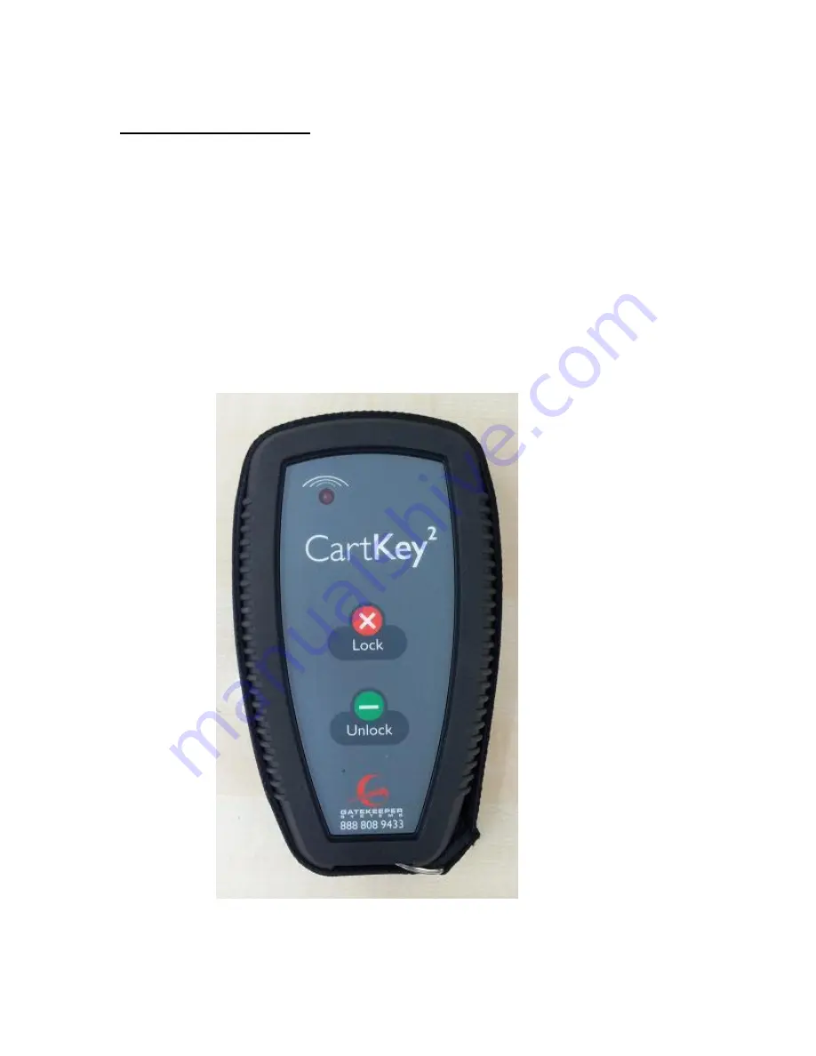 Gatekeeper Systems K-9800 CartKey2 Скачать руководство пользователя страница 3