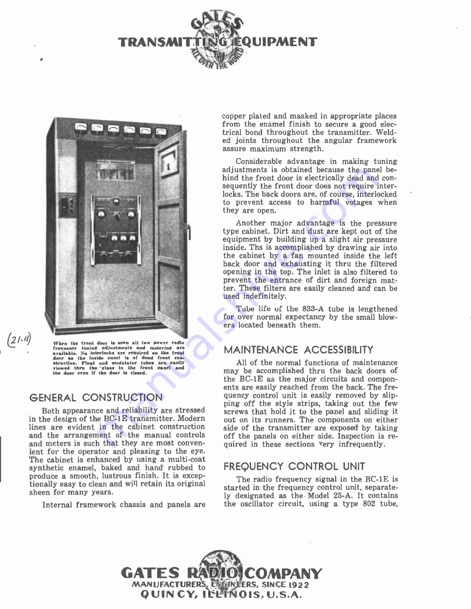 Gates BC-1E Quick Start Manual Download Page 2