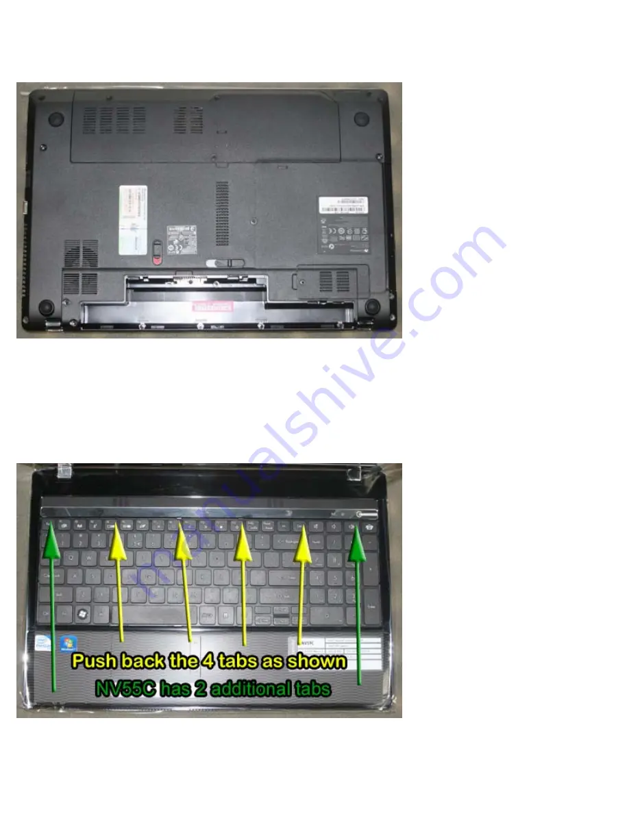 Gateway NV53A Series Removal Manual Download Page 2