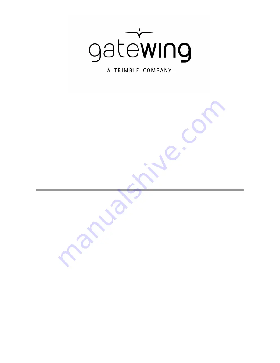 Gatewing X100UAS System Manual Download Page 1