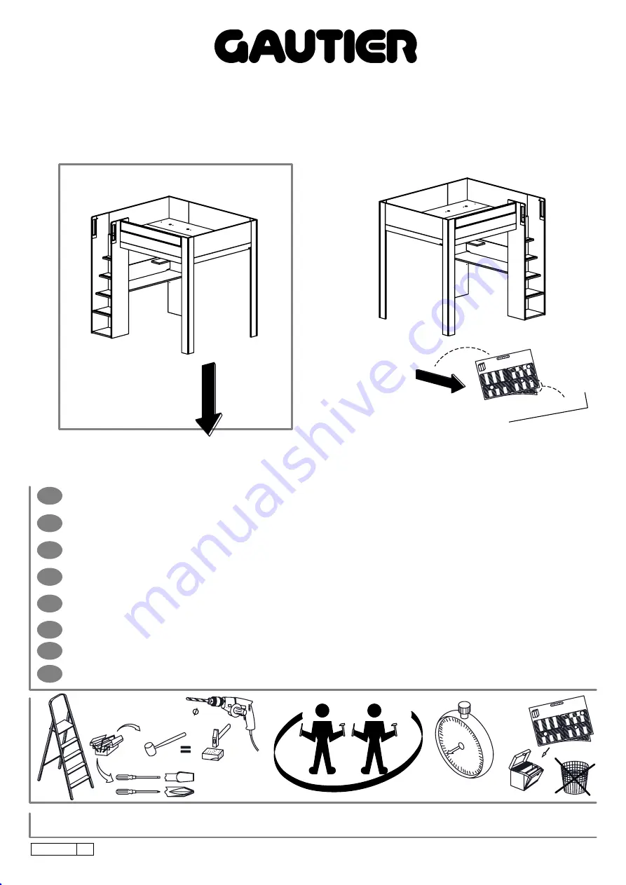 Gautier DIMIX BLANC Mounting Manual Download Page 1