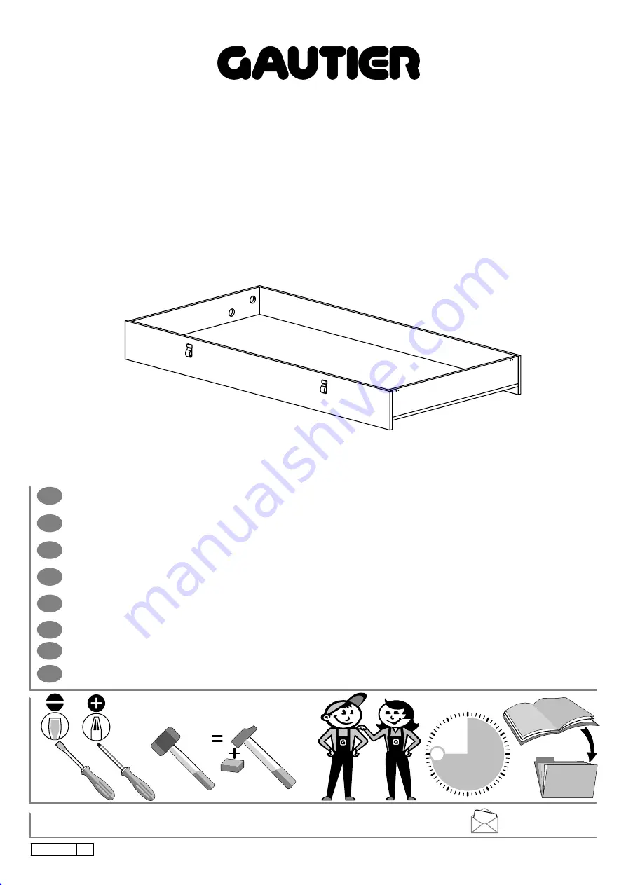 Gautier OPTION TIROIR 190 Скачать руководство пользователя страница 1
