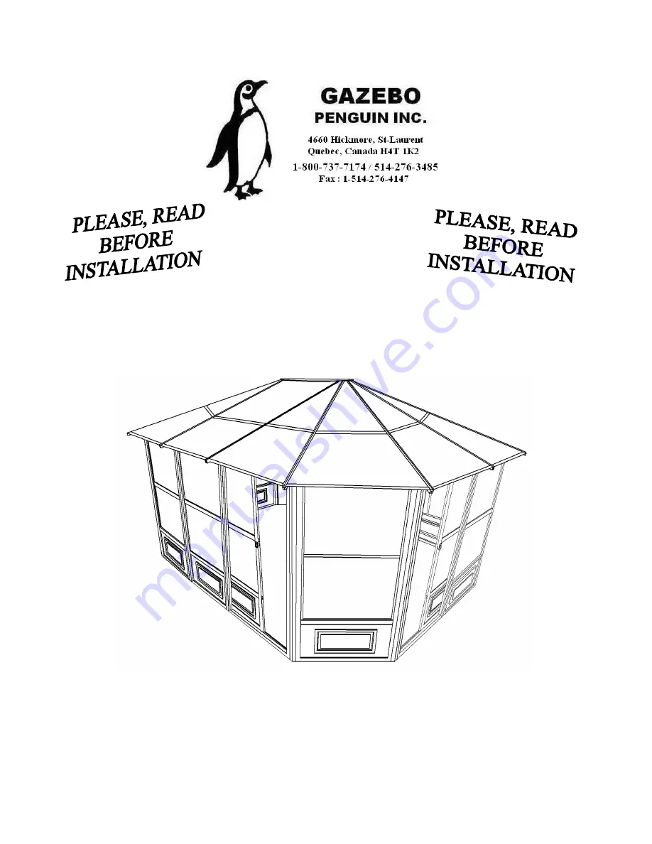 Gazebo penguin 41215-32 Assembly Instructions Manual Download Page 1