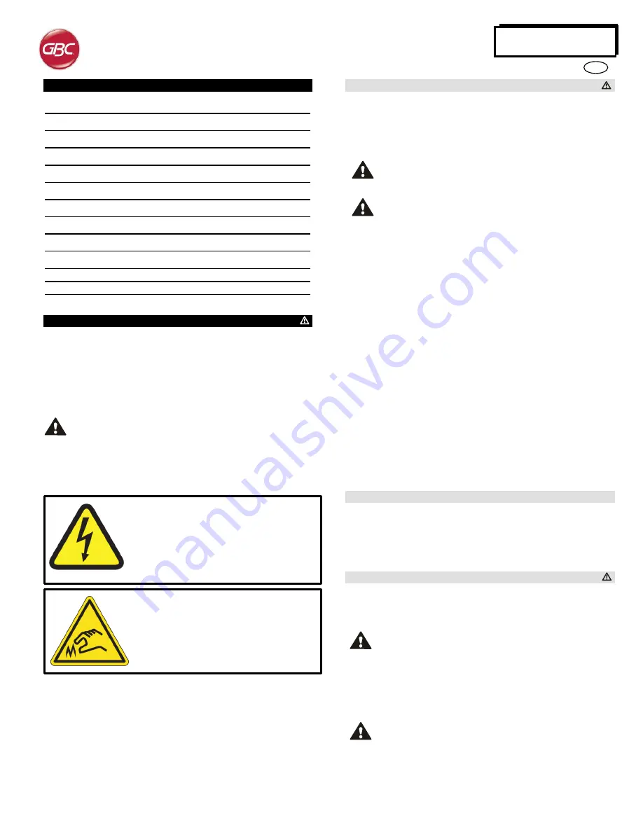 GBC eWire Pro Operation & Instruction Manual Download Page 93