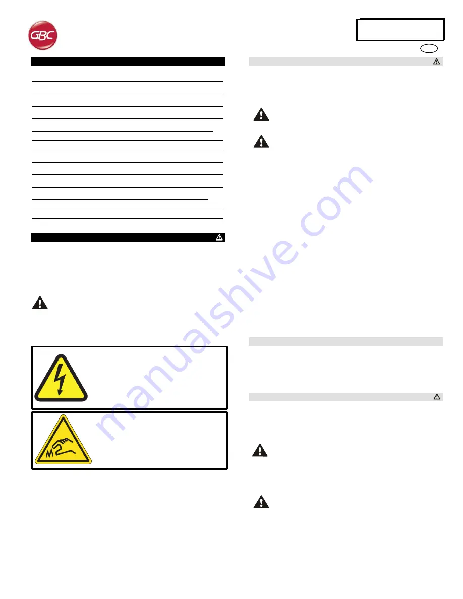 GBC eWire Pro Operation & Instruction Manual Download Page 111